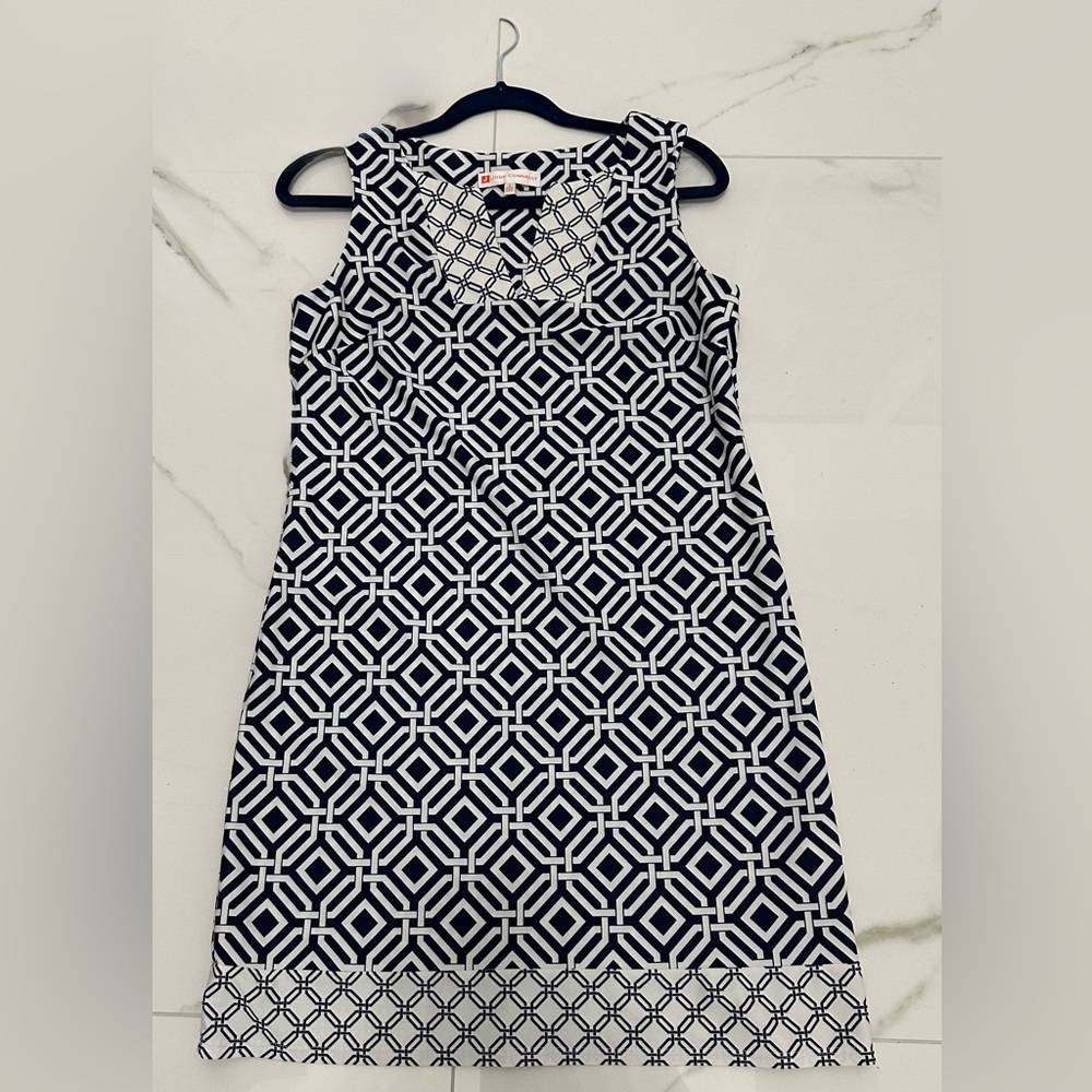 JUDE CONNALLY Beth Sleeveless Dress in Grand Links Pattern, EUC, Sz.S